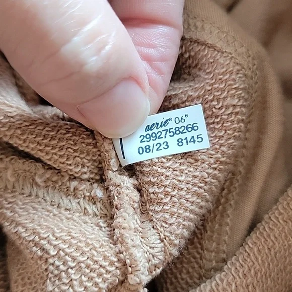 Aerie Joggers Sweatpants Brown Athletic Lounge Gym Sleep Comfy Soft Size Medium - Picture 5 of 5